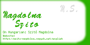 magdolna szito business card