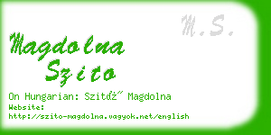 magdolna szito business card